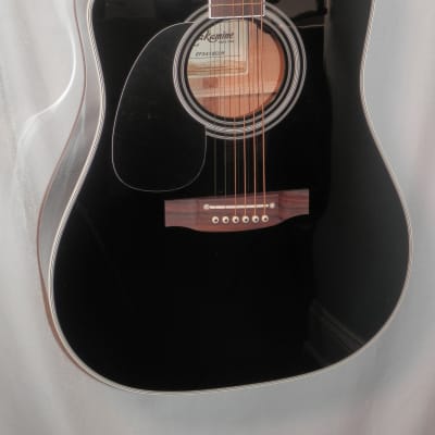 Takamine EF341SCLH Black Dreadnought Cutaway Acoustic Electric Lefty Solid Cedar Top with case image 8