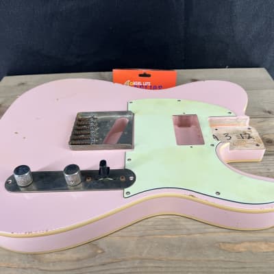 Real Life Relics Tele® Body Double Bound Aged Shell Pink  Humbucker Route