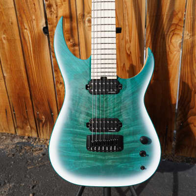 Schecter USA CUSTOM SHOP KM-7 Stage Keith Merrow - Pacific Snow 7-String(Autographed) w/ Case (2023) image 8