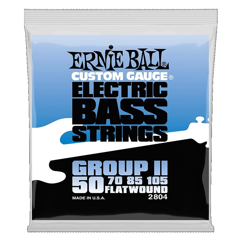 Ernie Ball Flatwound Group II Electric Bass Strings - 50-105 Gauge 2804 image 1