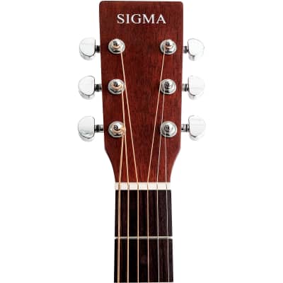 SIGMA SIG10DNATS Solid Top Dreadnought Acoustic Guitar Natural Gloss Finish Right Handed image 6