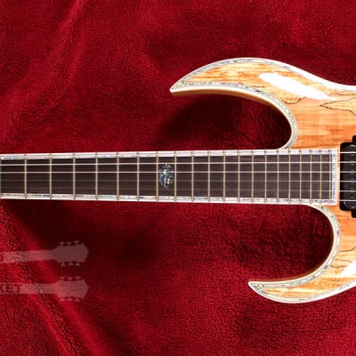 B.C. RICH Shredzilla Prophecy Exotic Archtop with Floyd Rose Left Handed Spalted Maple image 2