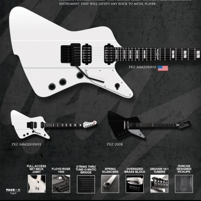 Washburn Parallaxe PXZ-MM20FRWH 2016 - Indonesia - White Gloss image 12