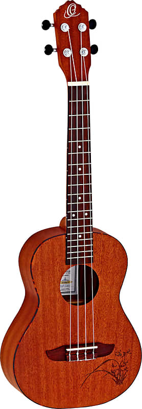 Ortega Guitars RU5MM-TE Bonfire Series Tenor Ukulele with Tortoise Binding and Laser Etching image 1