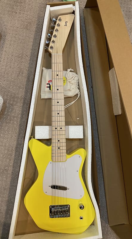 Loog Electric Pro VI Bundle w/amp and candy 2023 - Yellow image 1