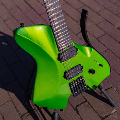 Dean Gordon Mirus Headless 6-String in Java Green Metallic image 4