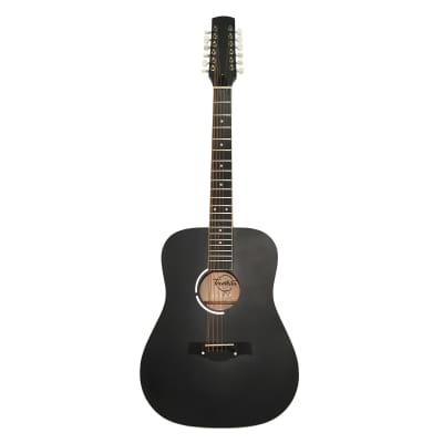 Brand New Acoustic Guitar 12 Strings made in Ukraine by Trembita Natural Wood Black Color Amazing Rich Sound! for sale