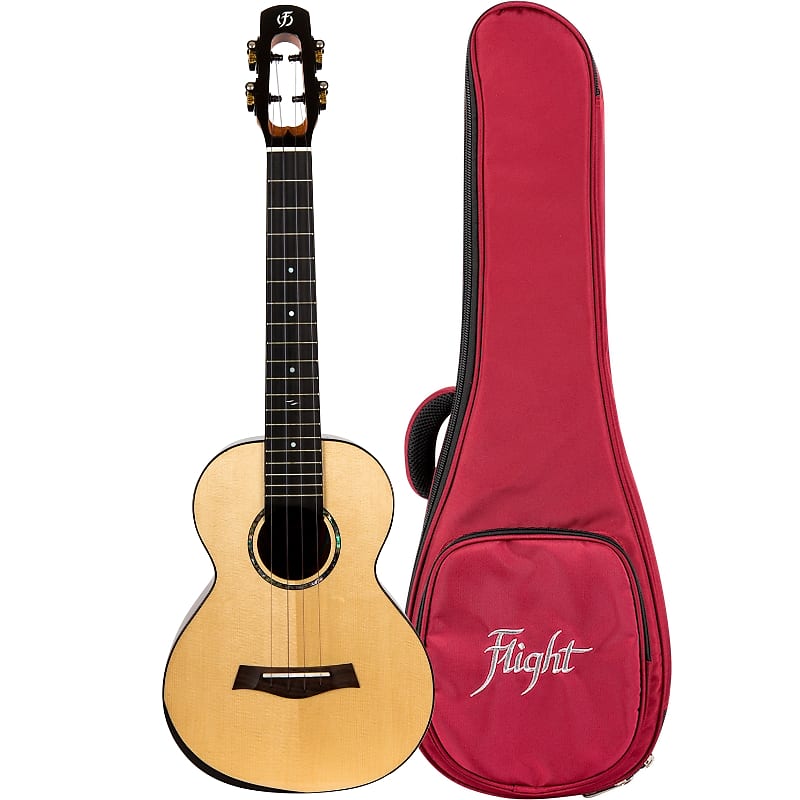 Flight Voyager EQ-A Tenor Ukulele - Natural with Bag image 1