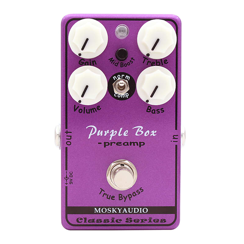 Mosky purple box Preamp Effect Pedal True Bypass,Import Tax