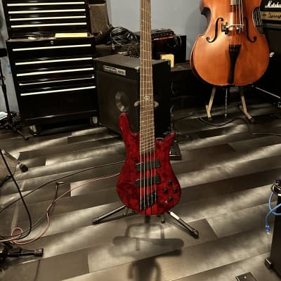 Spector NS Dimension 5 string bass Multiscale 2024 - Inferno Red image 1