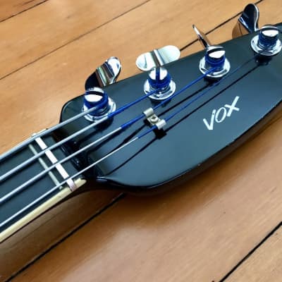 1969 Vox V210 Phantom IV Electric Bass Black Original Teardrop Case Made in Italy image 8
