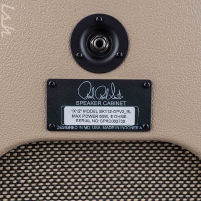 2024 PRS DGT 1x12" Speaker Cabinet David Grissom Signature Blonde Tolex image 3