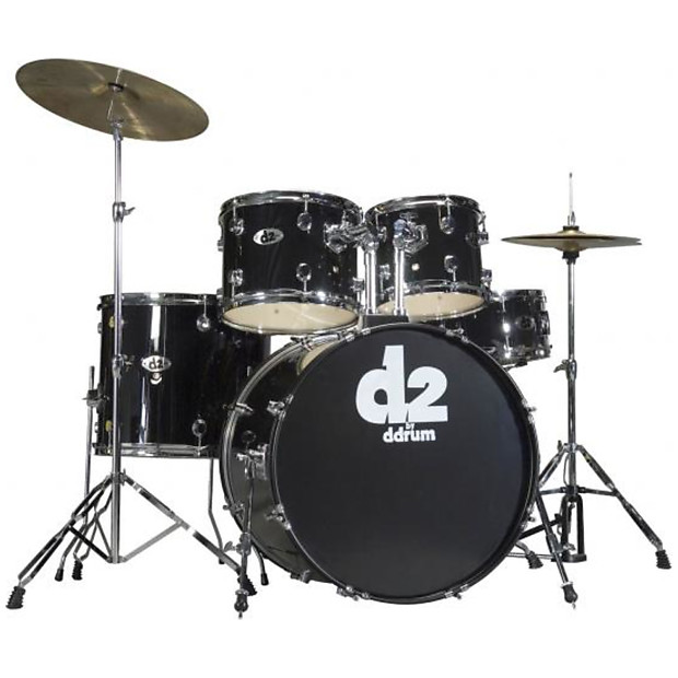 ddrum D2 10" / 12" / 16" / 22" / 14x5.5 Shell Pack with Hardware Kit, Cymbals image 1