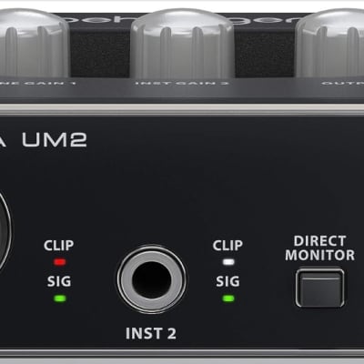 Behringer U-Phoria UM2 USB Audio Interface with long USB Cable image 2