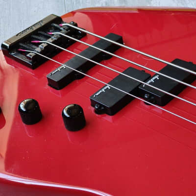 1985 Charvel Jackson Japan Model 2B PJ Bass (Red) image 6