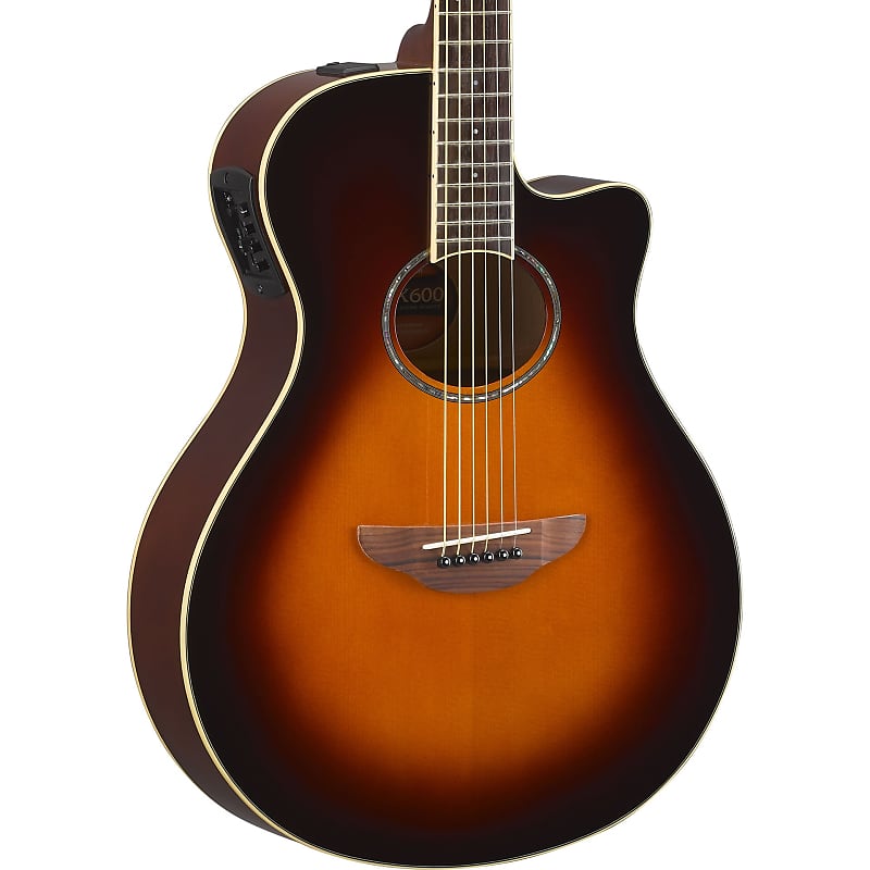 Yamaha APX600VS Thinline Acoustic Electric Guitar, Old Violin Sunburst image 1