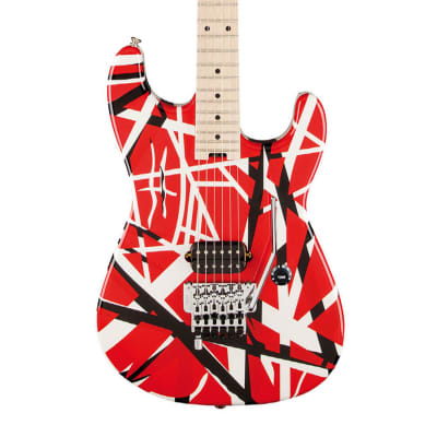 Used EVH Striped Series Electric Guitar - Red w/Black Stripes image 3