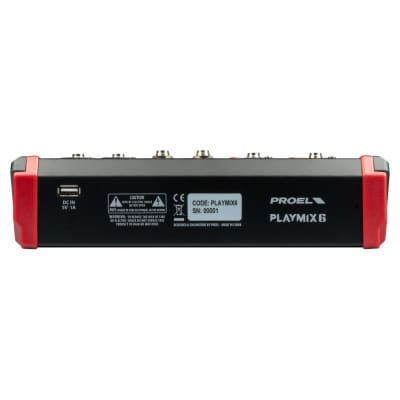 Proel PLAYMIX6 Analog Audio Mixer - 6-Channel image 4