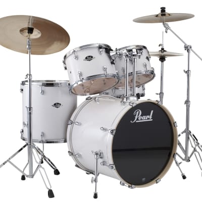 Pearl Export EXX725 5pc Drum Set Pure White w/Hardware image 1