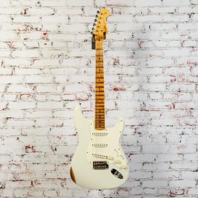 Fender - B2 Custom Shop Limited Edition Fat '50s - Stratocaster Electric Guitar - Relic - Aged India Ivory - IIV - w/ Hardshell Tweed Case - x1332 (USED) image 12