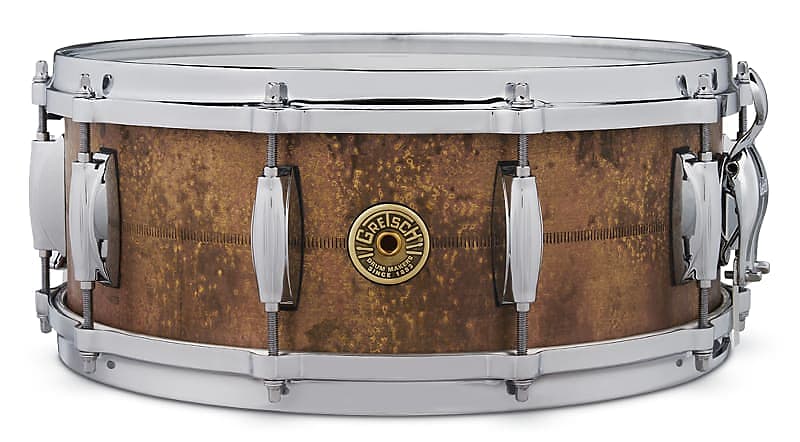 Gretsch USA Keith Carlock Signature 5.5"x14" Raw Brass Snare Drum image 1