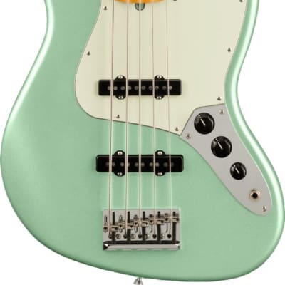 Fender American Professional II Jazz Bass V Maple Fingerboard, Mystic Surf Green image 1