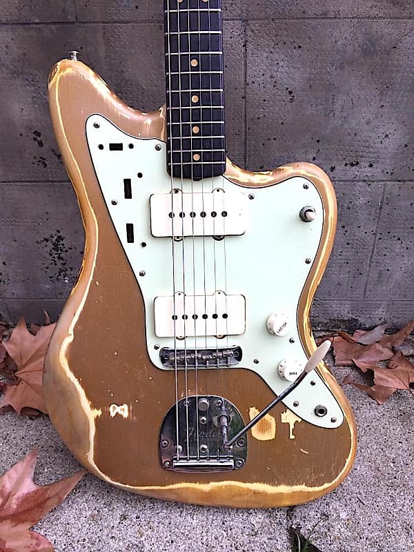 1963 Fender jazzmaster original custom color shoreline gold body image 1