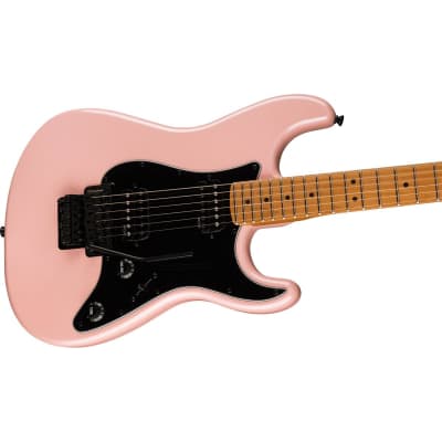 Squier Contemporary Stratocaster HH FR Electric Guitar, Roasted Maple Fingerboard, Shell Pink Pearl image 4