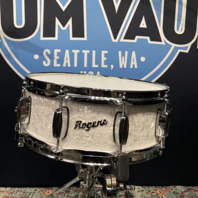 Rogers - 14x5" Dyna-Sonic Snare Drum 2010's - White Marine Pearl image 1