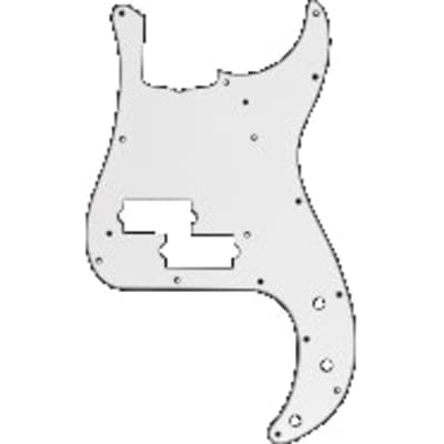 Pickguard Precision Bass  13-Hole Vintage Mount (with Truss Rod Notch) White 3-Ply image 2