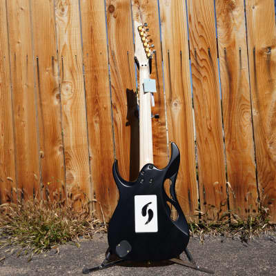 Ibanez Steve Vai PIA3761 Onyx Black 6-String Electric Guitar w/ Hardshell Case (2021) image 3