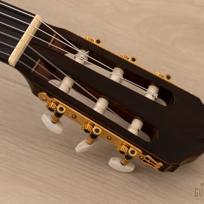 1993 Kazuo Yairi CE-1 TBK Cutaway Classical Acoustic Electric Guitar Trans Black w/ Case image 4