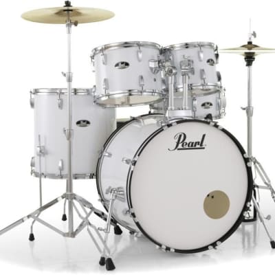 Pearl Roadshow Complete 5pc Drum Set w/Hardware and Cymbals RS525SC/C33 Pure White image 2