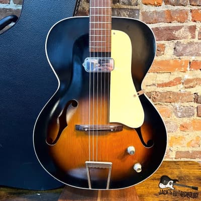 Airline / Harmony H-51 Archtop Guitar w/ Hershey P'up & HSC (1956-ish - Sunburst) for sale