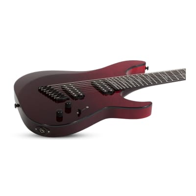 Schecter Reaper-7 Elite Multiscale 7-String Electric Guitar with Quilted Mahogany Body (Right-Handed, Blood Burst) image 7
