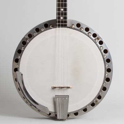 Ode  Model 35 Tenor Banjo,  c. 1963, ser. #815, tweed hard shell case. image 3