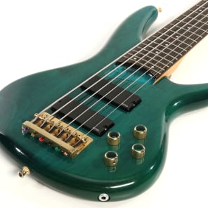 Ibanez SR506 6-String Bass 1997 Forest Green With EMG Pickups image 7