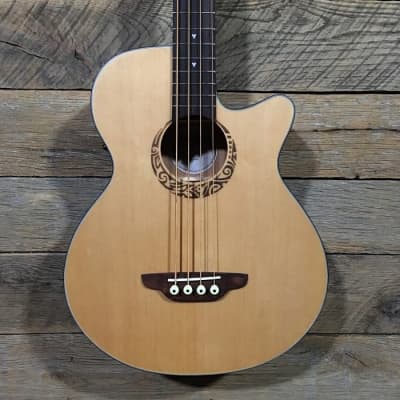 Luna LAB 30 TRIBAL Short Scale Acoustic Bass for sale