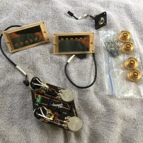 Gibson 490R &498T Humbuckers with LH Quick Connect Harness 2012 Gold covers image 2