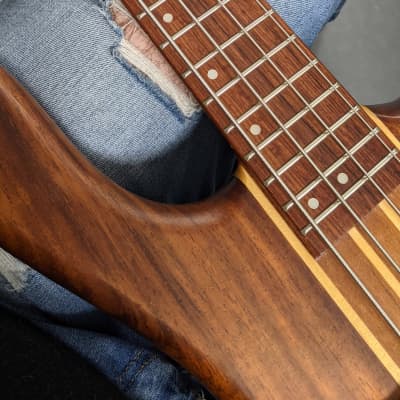 Washburn - T24NMK-D-U - 4 String Electric Bass Guitar - Natural Matte (with Gig bag) image 9