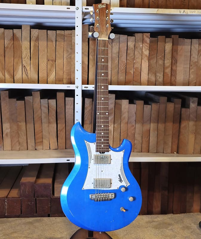 B&G Private Build Helena -Humbuckers- Silver/Blue Gloss-AGED | Reverb