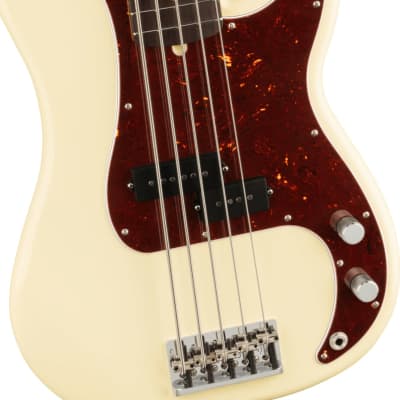 Fender American Professional II Precision Bass V Rosewood Fingerboard, Olympic White image 5