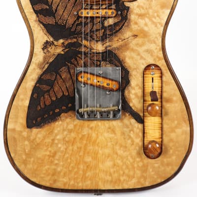 Walla Walla USA Maverick Laser Winged Gal Tele Electric Guitar w/ Gator Case image 1
