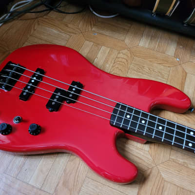 80's 1985 Fender Jazz Bass Special PJ 555 Japan in Rare RED color Duff style image 3