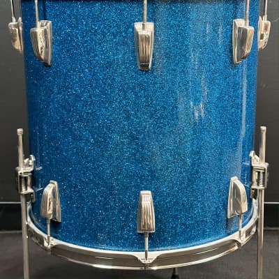 WFL Ludwig 24/13/16/5x14" Vintage Drum Set - Aqua Sparkle - MINT! image 21