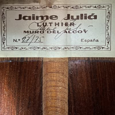 Jaime Julia 1997 Concert Classical Guitar image 10