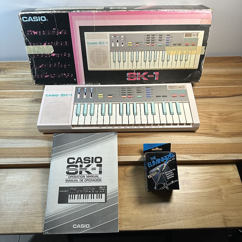 Casio SK-1 Pink u0026 Teal Pastels IOB Exceptionally Rare | Reverb