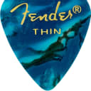 Fender Thin Turquoise 351 Celluloid Guitar Picks, 12 pack