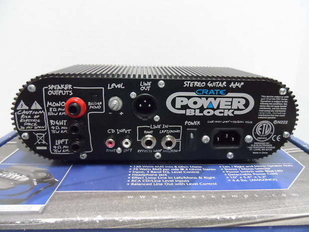 Crate Power Block 150 Watt STEREO Guitar Amp Amplifier Powerblock