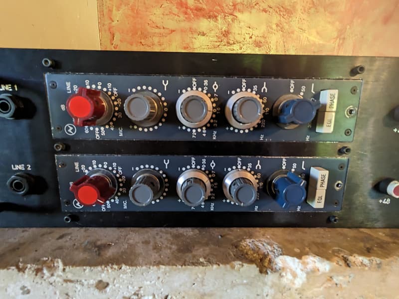 Vintage Neve 1073 Mic / Line Input Module with 3-Band EQ RED KNOB Racked